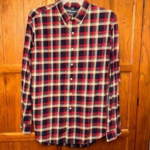 RALPH LAUREN🐎Button Down PLAID SHIRT Mens XL
